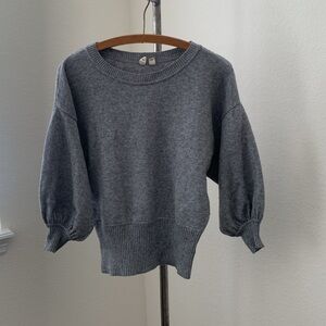 Moth by Anthropologie sz M grey heather feminine sweater normcore minimalist
